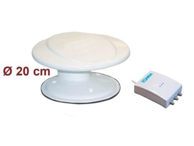 Antena TV TDT Omnidireccional Tonna D20 Blanca - 36dB 12V 24V Amplificada