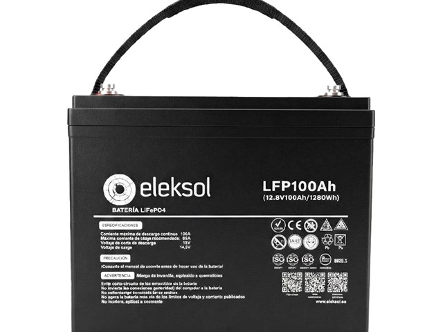 Batería Litio Compact Eleksol 100Ah/12,8V Bluetooth y BMS V2
