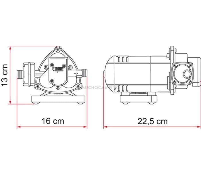 Foto 2 Bomba de agua autoaspirante Fiamma Aqua 8 10 L/min – 12 V