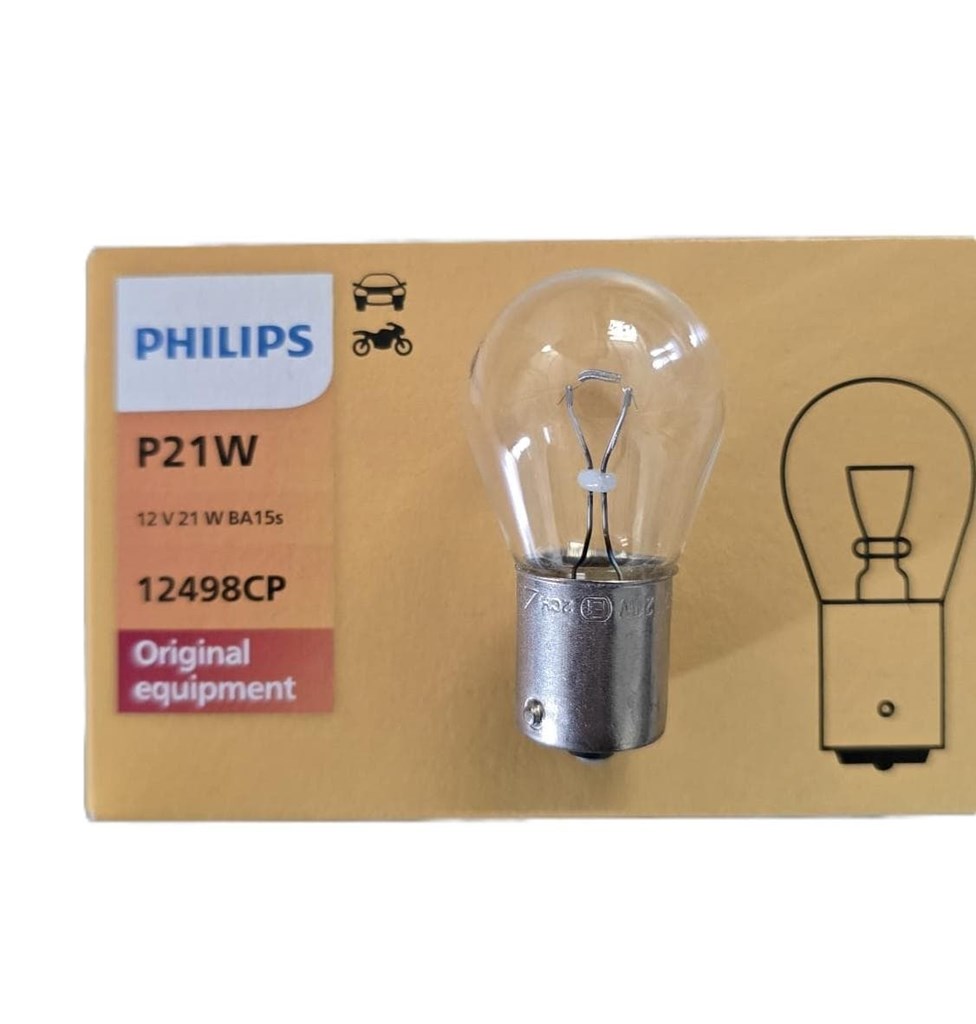 Foto 1 Philips Bombillas Vision P21W BA15S 12V/21W - 12498CP